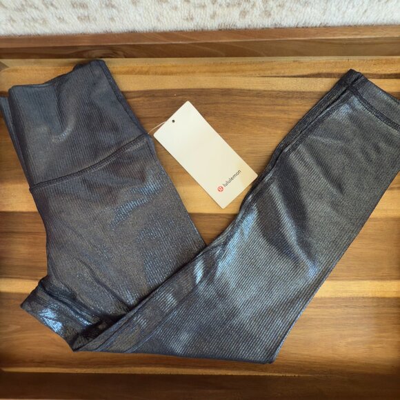 NWT Lululemon Align High-Rise Ribbed Pant 25" Size 6 in Radiant Foil - Picture 1 of 5